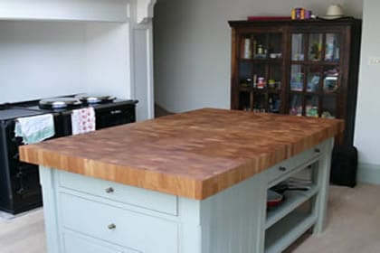 oak end grain island worktop