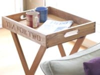 wooden oak and walnut butlers trays
