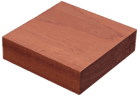 Mahogany worktop sample block showing rich reddish-brown grain