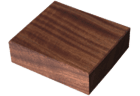 Sapele worktop sample block showing dark red-brown grain