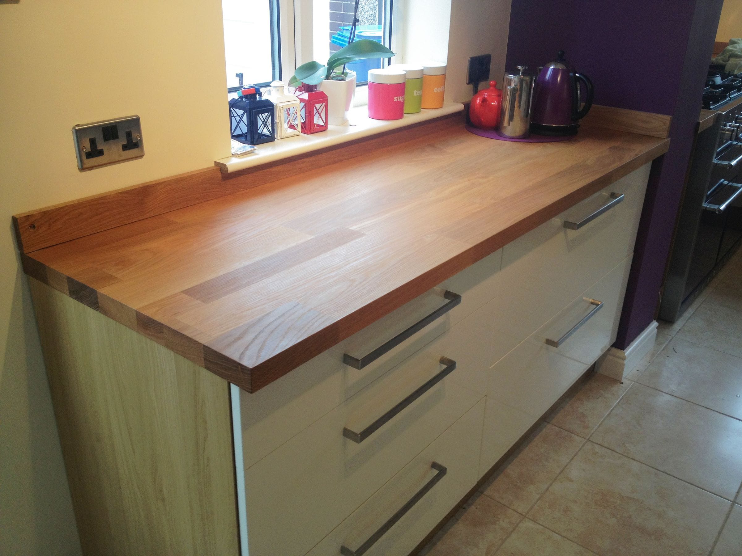 butchers block oak worktop