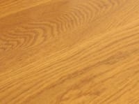 Close-up of golden oiled oak worktop grain