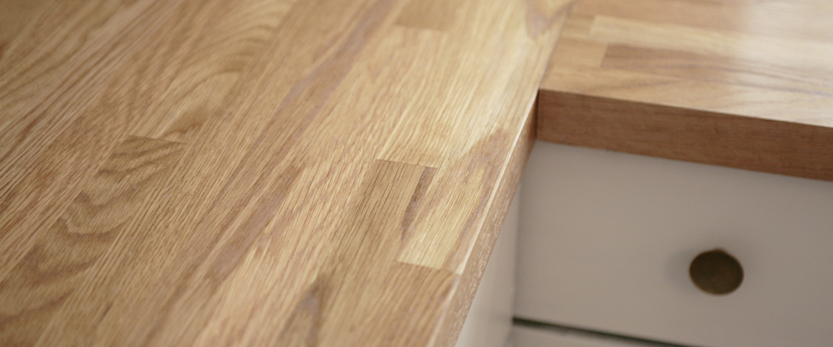 nano-coat oak worktop close-up