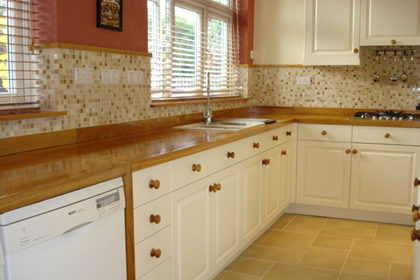 oak traditional plank worktops