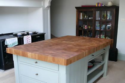 oak end grain island worktop