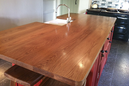 oak kitchen island worktop