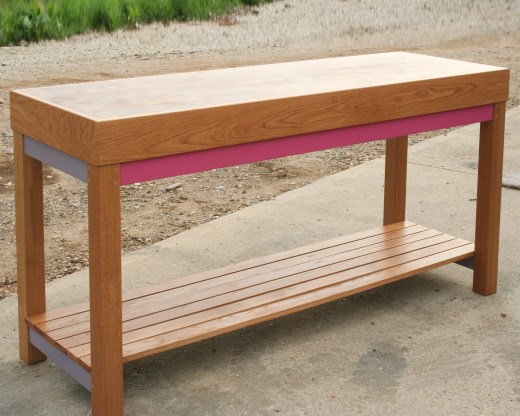 Large Oak Butcher's Block In Production