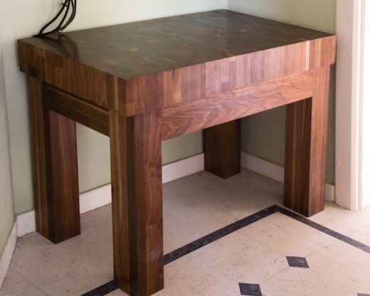 Large Oak Butcher's Block In Production