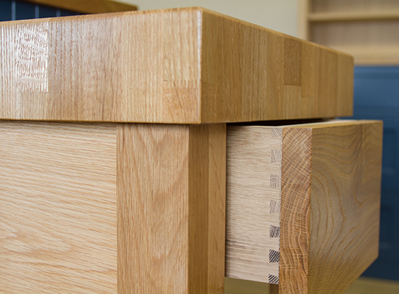 Oak End Grain Trolley Detail