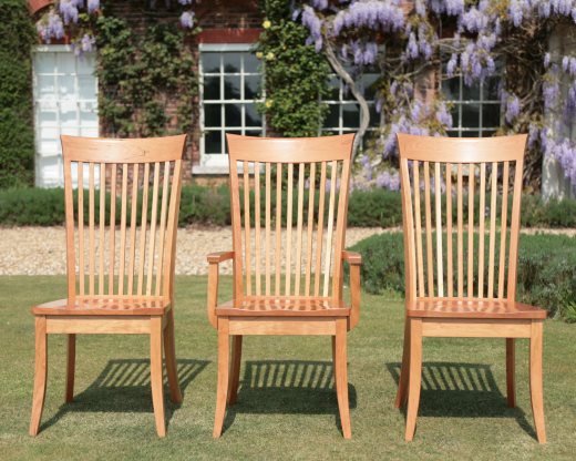 Amish oak sales dining chairs