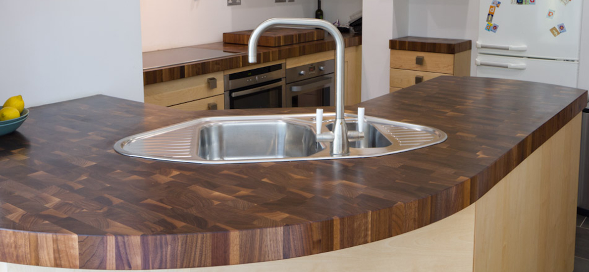 walnut end grain worktops