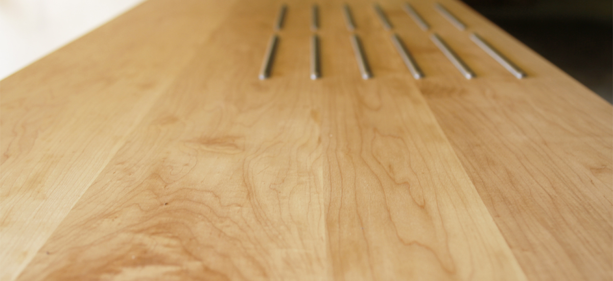 Maple wide stave worktops