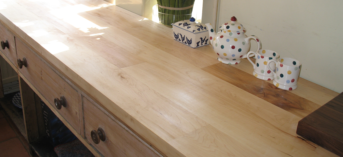 Maple traditional plank worktops