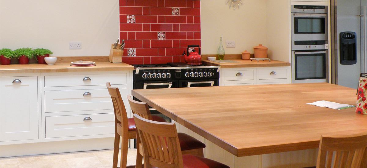 oak traditional plank worktops