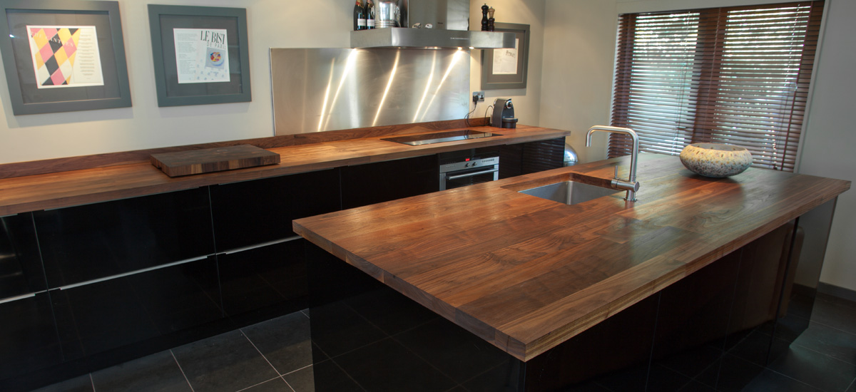 Walnut traditional plank worktops