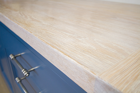 whitewash worktop in kitchen