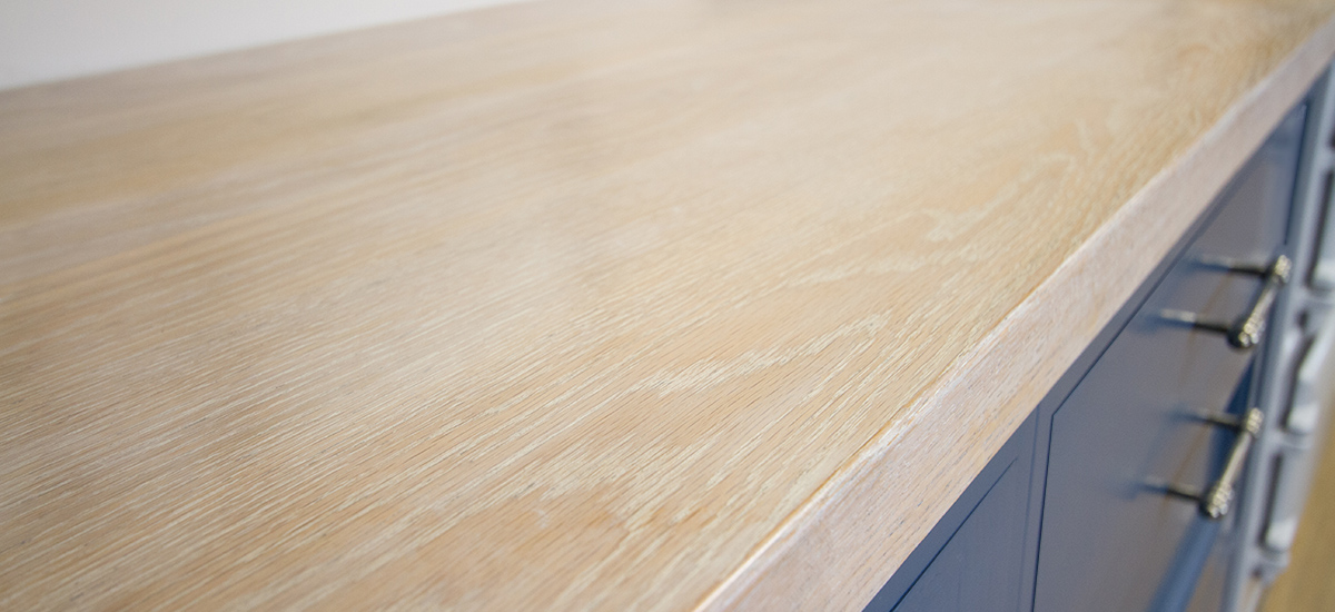 whitewashed kitchen worktop